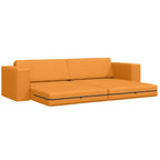 Floor Sofa Bed Dark yellow 245 x 78 x 77 cm Fabric