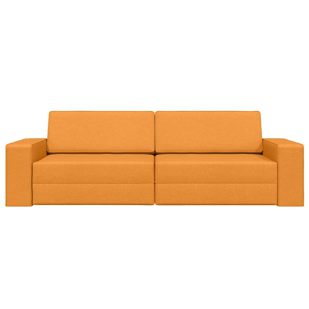 Floor Sofa Bed Dark yellow 245 x 78 x 77 cm Fabric