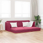 Floor Sofa Bed Wine Red 213 x 76 x 77 cm Velvet
