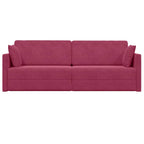 Floor Sofa Bed Wine Red 213 x 76 x 77 cm Velvet