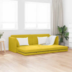Floor Sofa Bed Yellow 213 x 76 x 77 cm Velvet