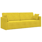 Floor Sofa Bed Yellow 213 x 76 x 77 cm Velvet