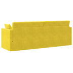 Floor Sofa Bed Yellow 213 x 76 x 77 cm Velvet