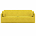 Floor Sofa Bed Yellow 213 x 76 x 77 cm Velvet