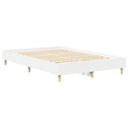 Bed Frame No Mattress White 135x190 cm Double Engineered Wood