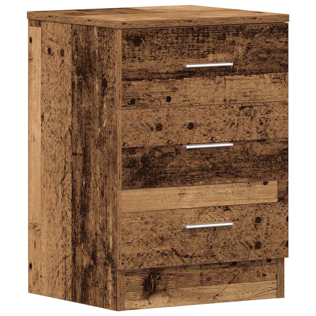 Bedside Cabinet Old Wood 38x35x55 cm Engineered Wood