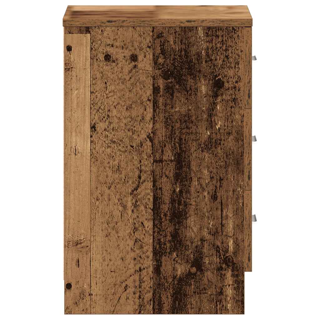 Bedside Cabinet Old Wood 38x35x55 cm Engineered Wood