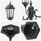 Garden Light Bronze 61 x 53 x 235 cm Aluminium and Glass