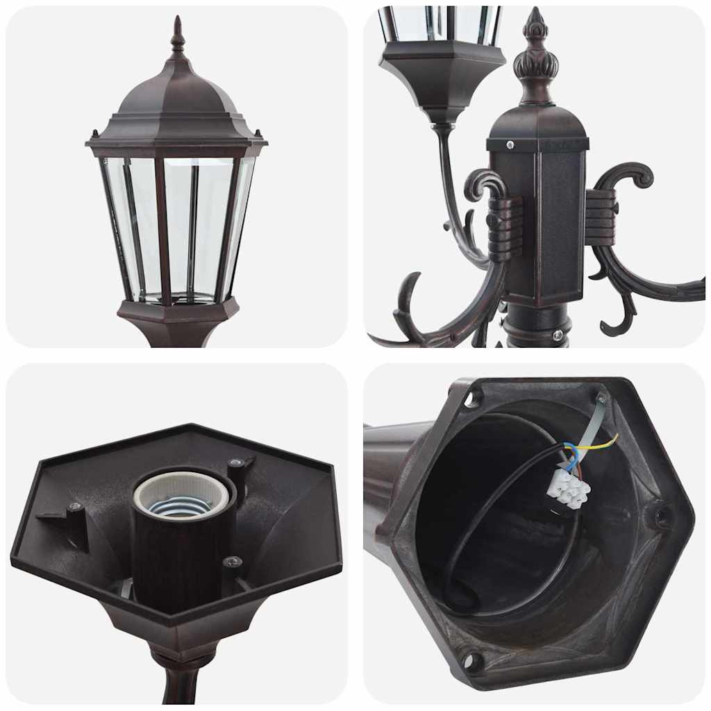 Garden Light Bronze 61 x 53 x 235 cm Aluminium and Glass