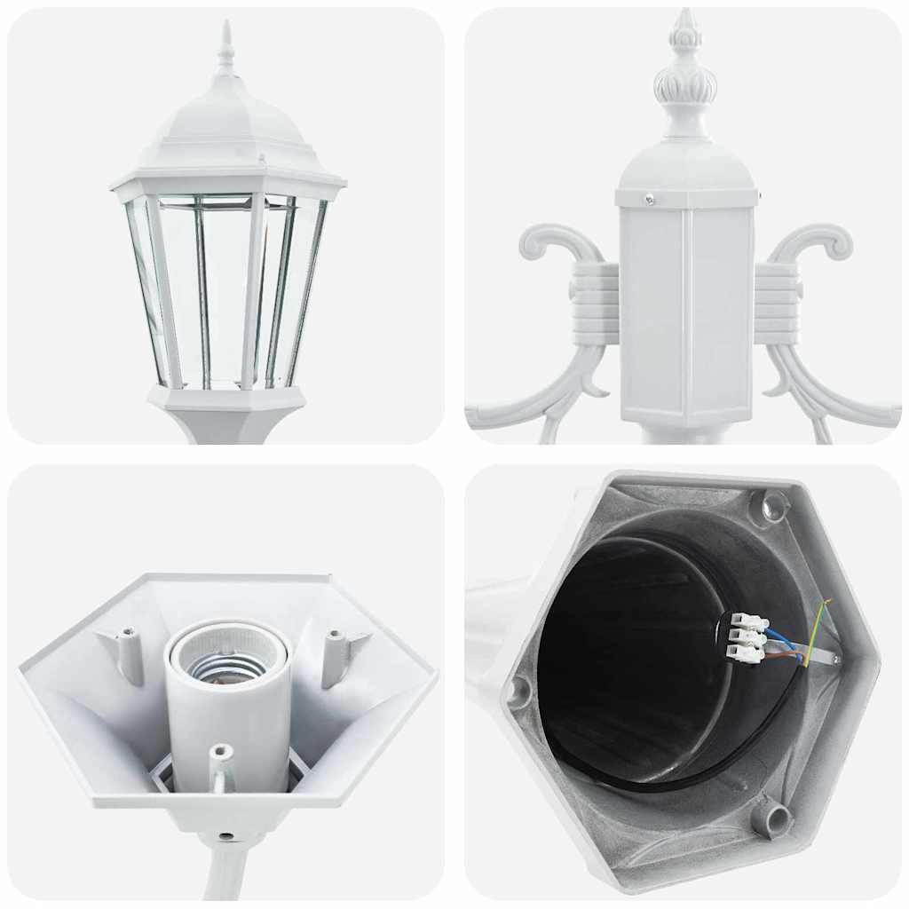 Garden Light White 68 x 20 x 235 cm Aluminium and Glass