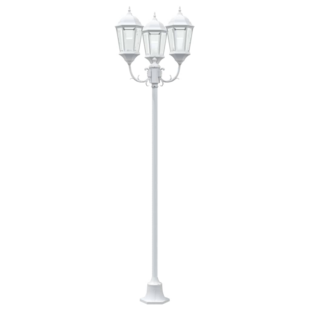 Garden Light White 57 x 49 x 241 cm Aluminium and Glass