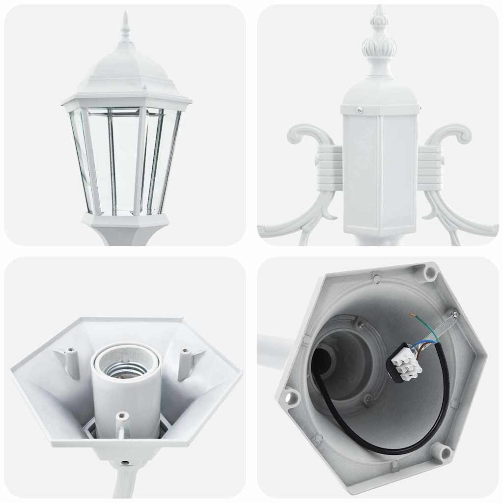 Garden Light White 68 x 20 x 235 cm Aluminium and Glass