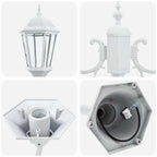 Garden Light White 68 x 20 x 235 cm Aluminium and Glass