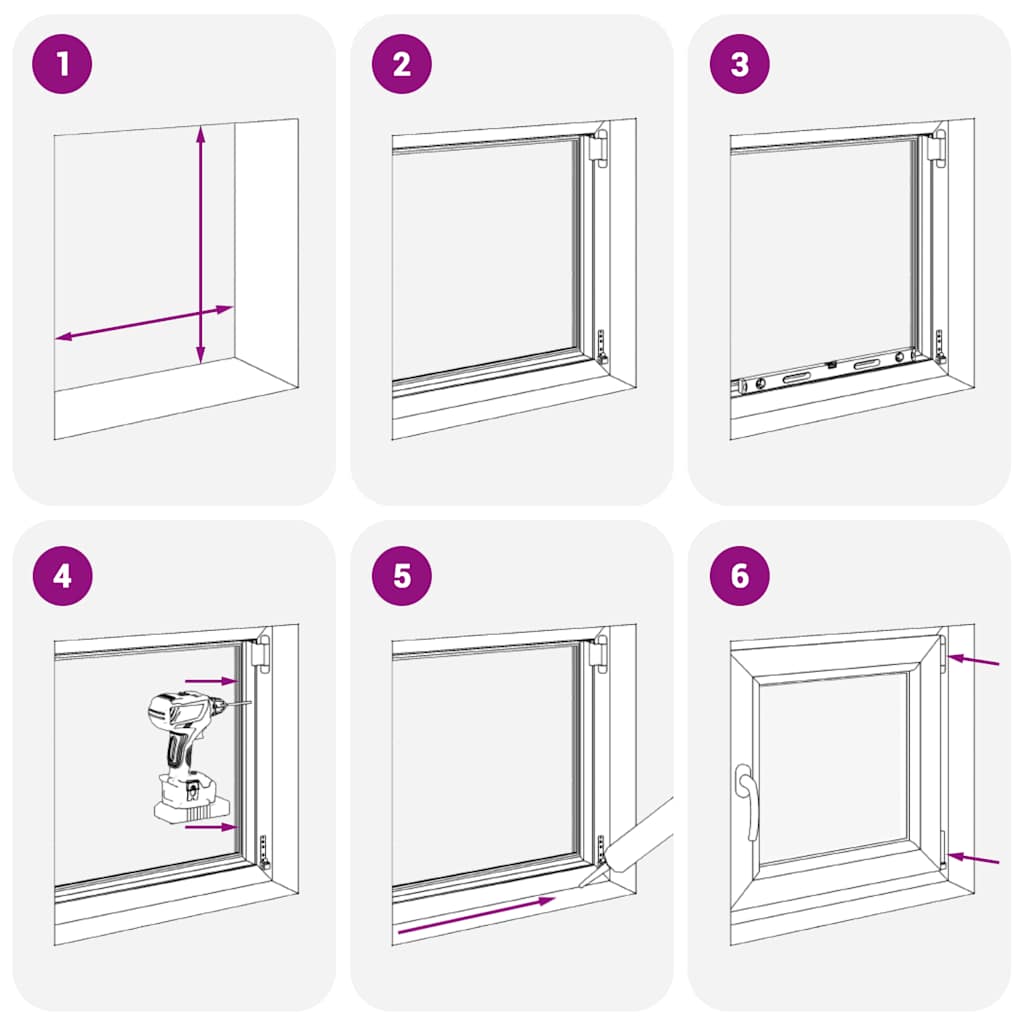 Basement Window "RISOR" 50x50 cm Tilt&Turn DIN Right White