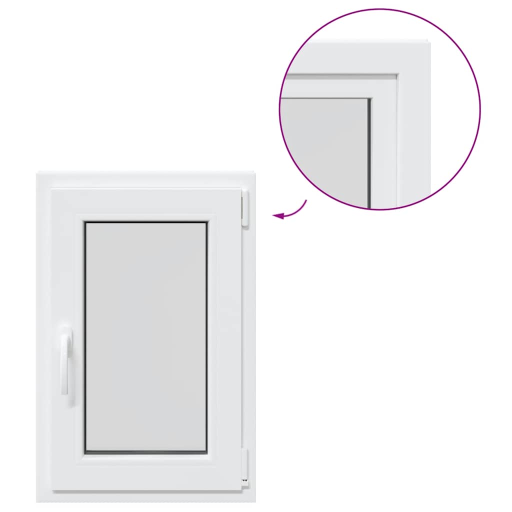 Basement Window "RISOR" 50x75 cm Tilt&Turn DIN Left White
