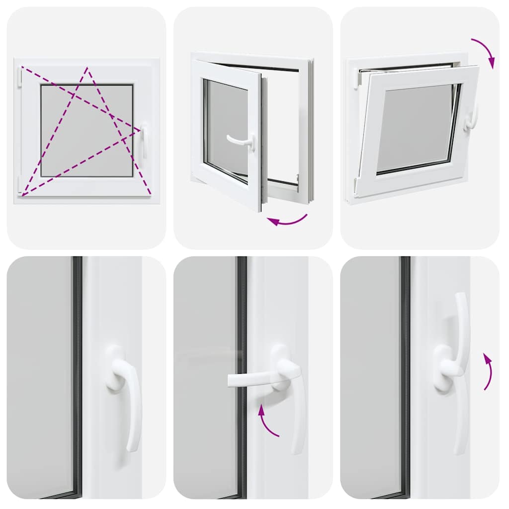 Basement Window RISOR 60x60 cm Tilt&Turn DIN Left White