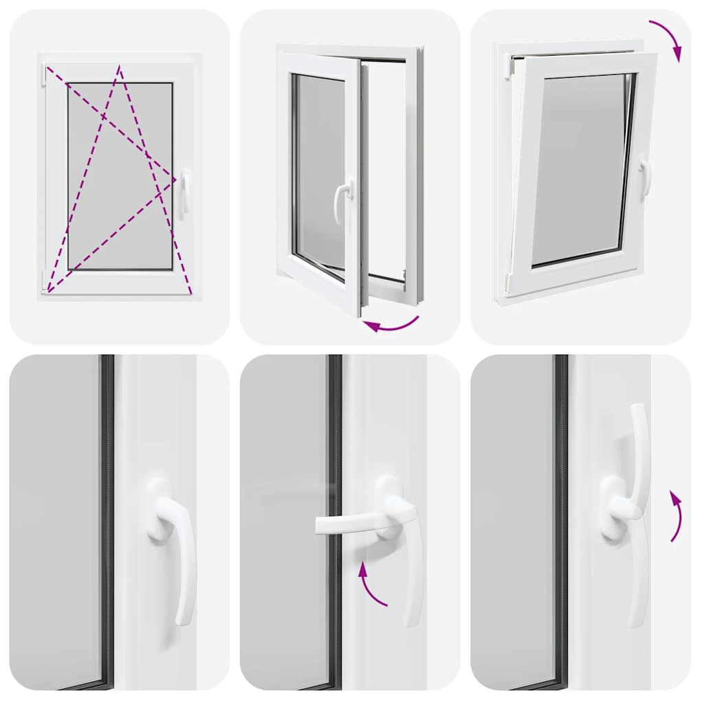 Basement Window RISOR 60x90 cm Tilt&Turn DIN Left White