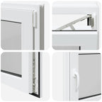 Basement Window "RISOR" 80x50 cm Tilt&Turn DIN Right White