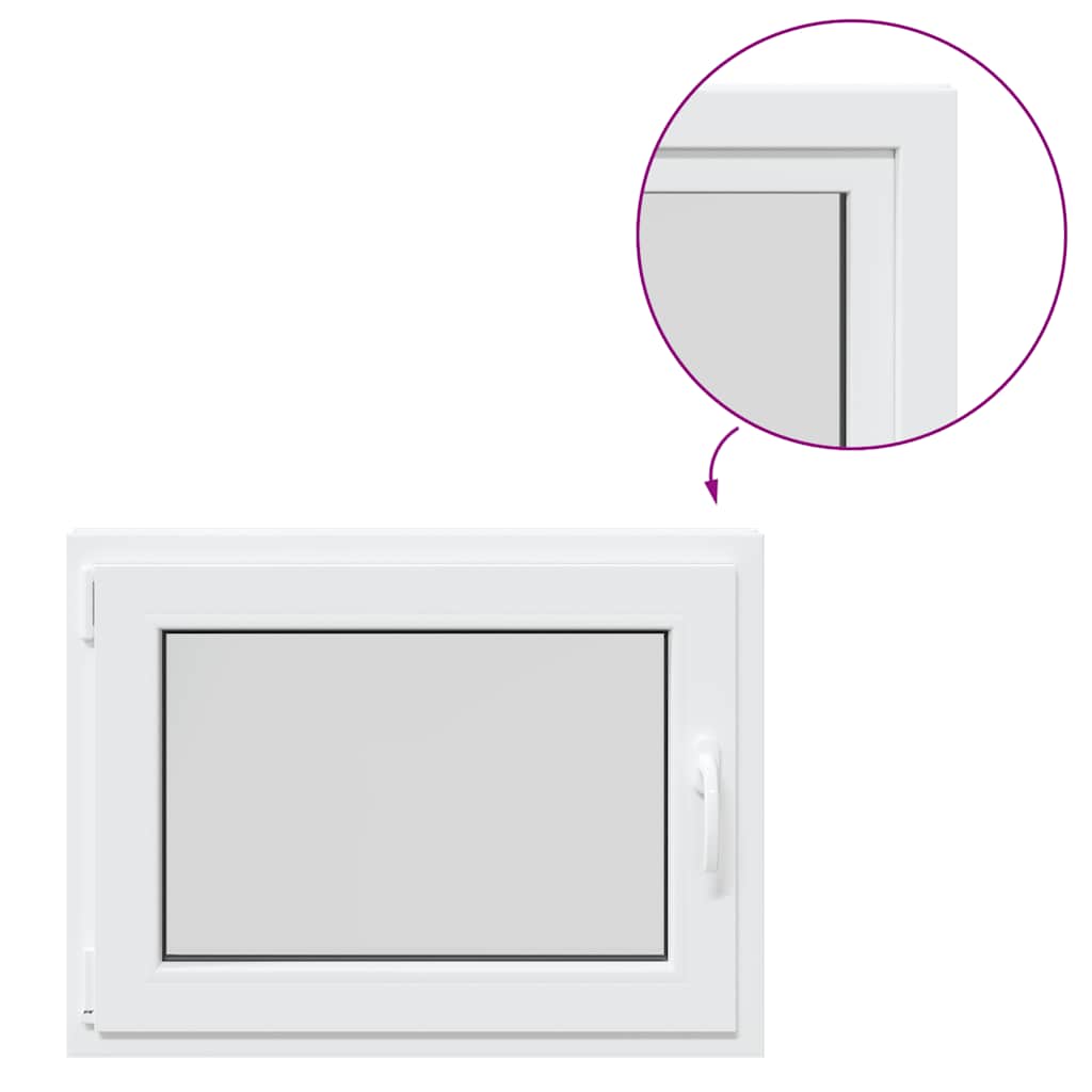 Basement Window "RISOR" 80x50 cm Tilt&Turn DIN Left White