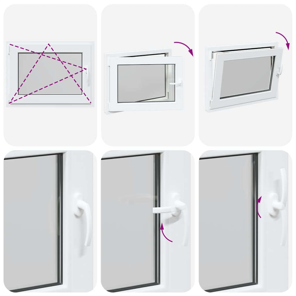 Basement Window "RISOR" 80x50 cm Tilt&Turn DIN Left White