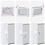 Basement Window RISOR 80x60 cm Tilt&Turn DIN Right White