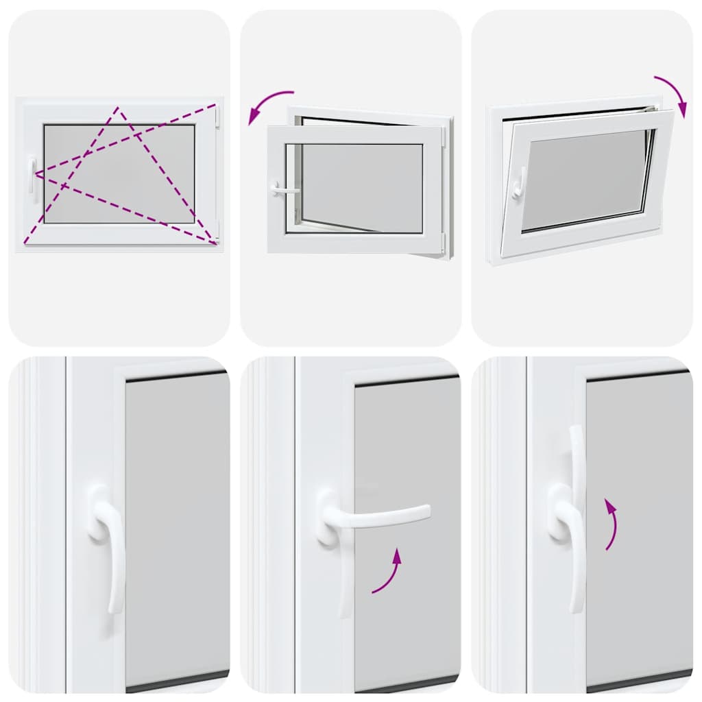 Basement Window RISOR 80x60 cm Tilt&Turn DIN Right White
