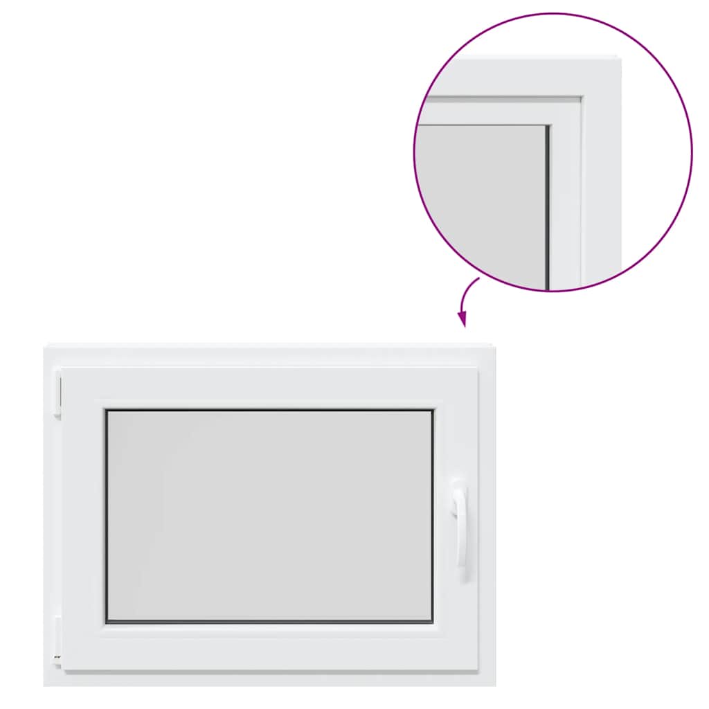 Basement Window RISOR 80x60 cm Tilt&Turn DIN Left White
