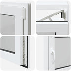 Basement Window "RISOR" 80x70 cm Tilt&Turn DIN Right White