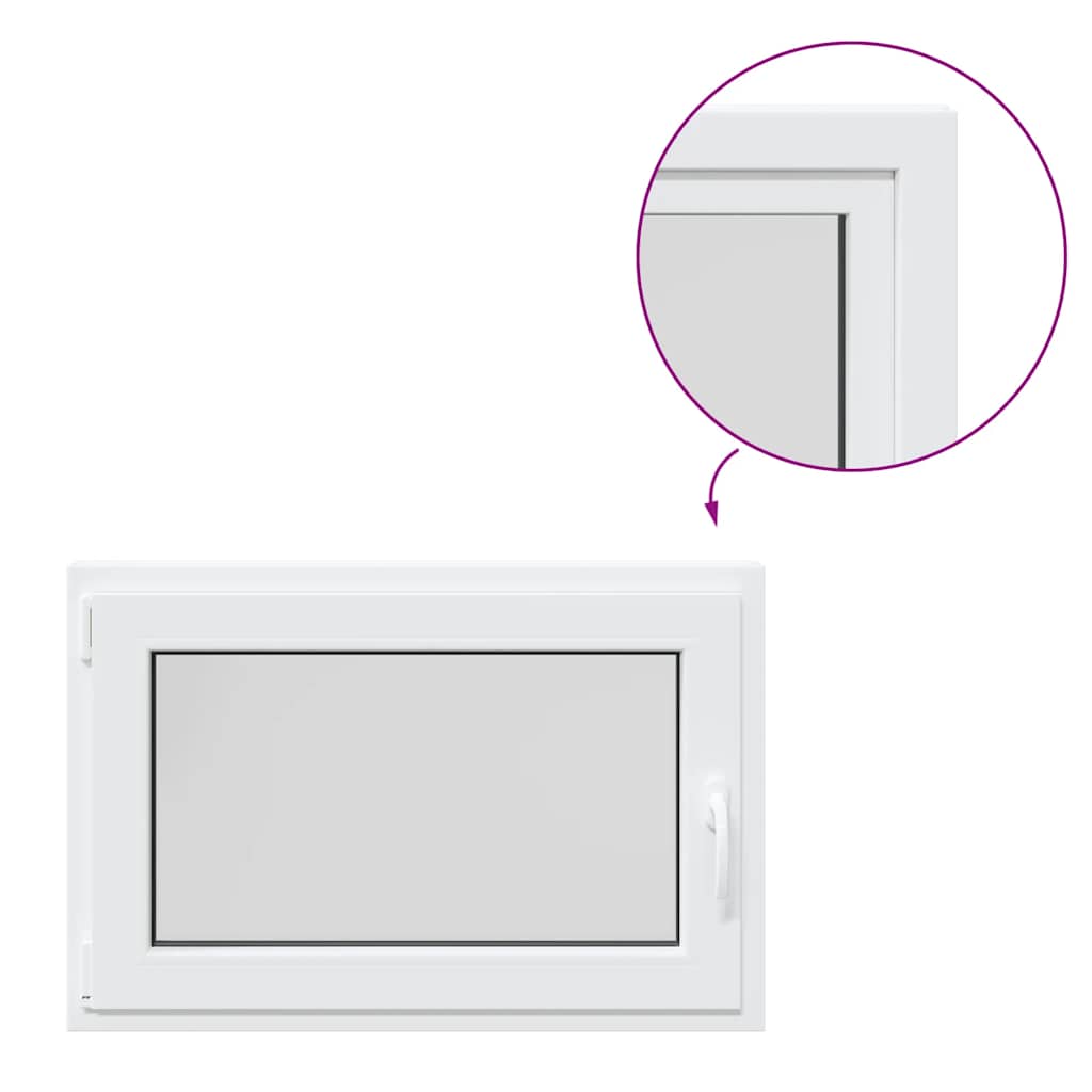 Basement Window RISOR 90x60 cm Tilt&Turn DIN Left White