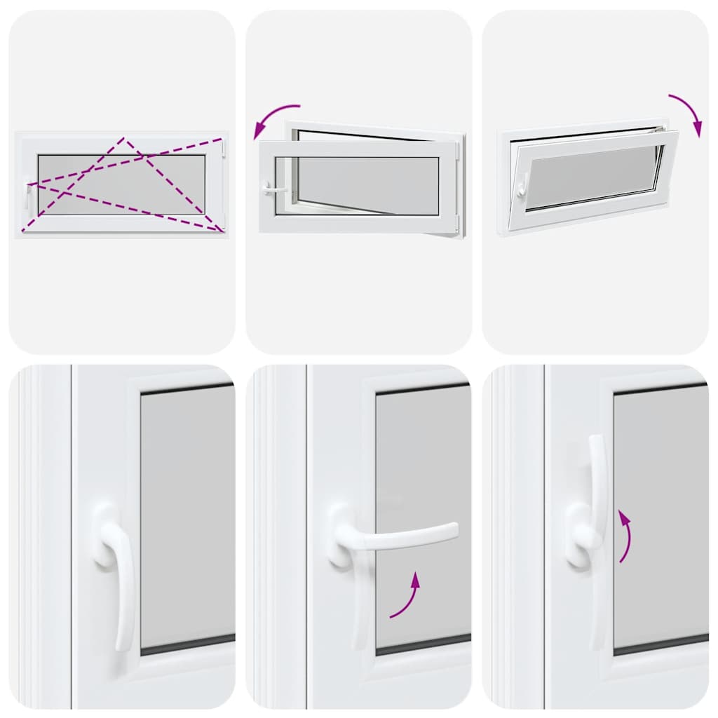 Basement Window "RISOR" 100x50 cm Tilt&Turn DIN Right White