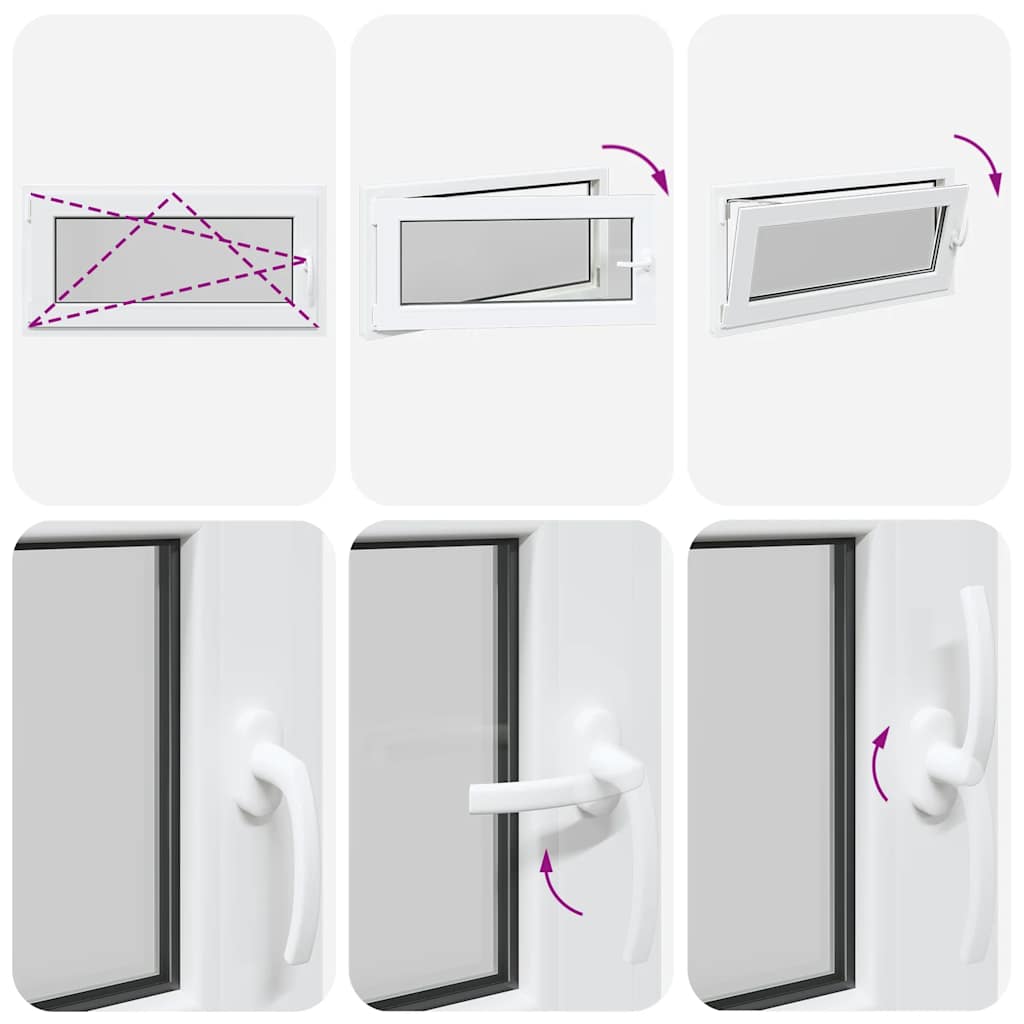 Basement Window "RISOR" 100x50 cm Tilt&Turn DIN Left White