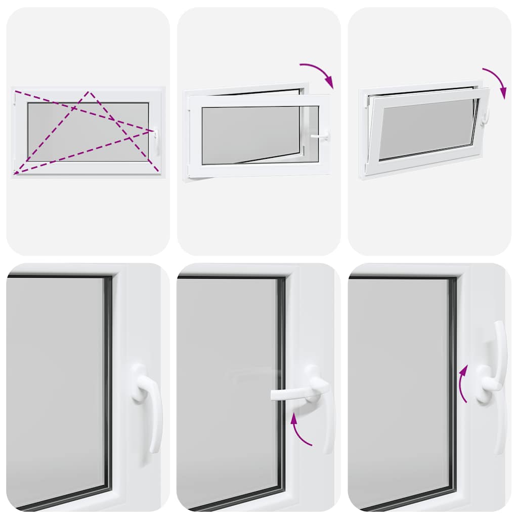 Basement Window "RISOR" 100x60 cm Tilt&Turn DIN Left White
