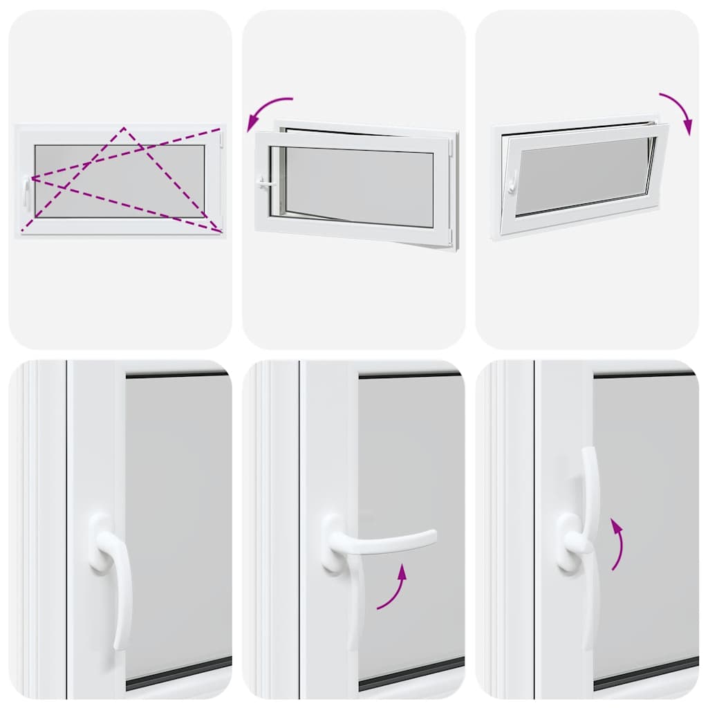 Basement Window "RISOR" 110x50 cm Tilt&Turn DIN Right White