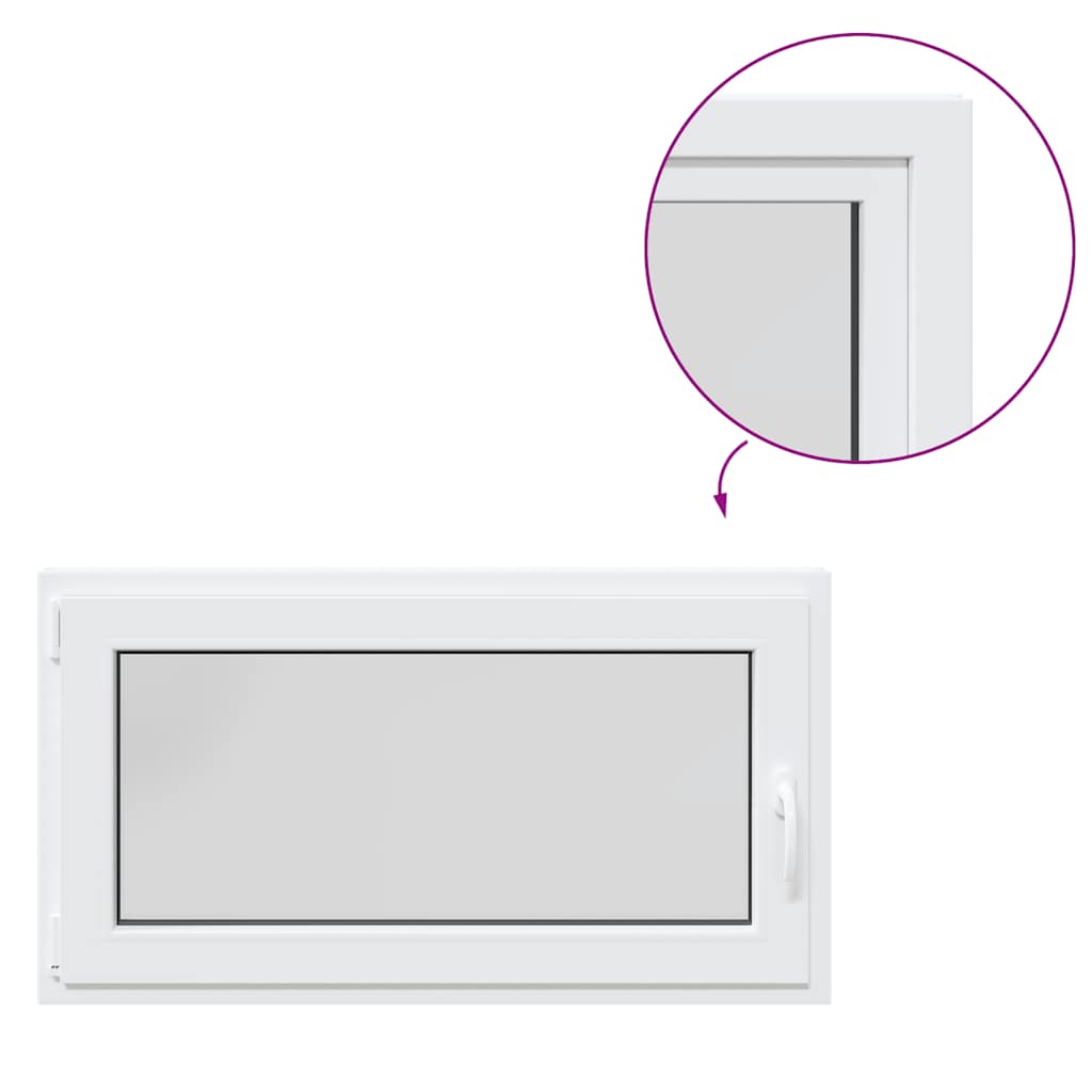 Basement Window "RISOR" 110x50 cm Tilt&Turn DIN Left White
