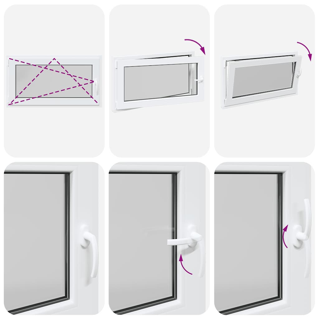 Basement Window "RISOR" 110x50 cm Tilt&Turn DIN Left White