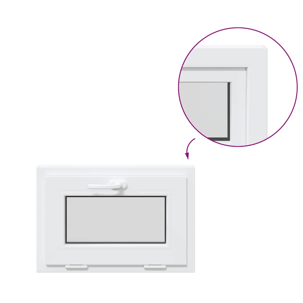 Basement Window RISOR 60x40 cm Tilt 2 Glazing White