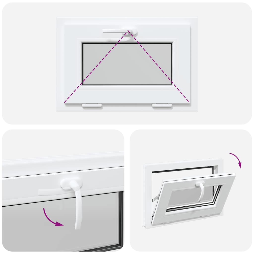 Basement Window RISOR 60x40 cm Tilt 2 Glazing White
