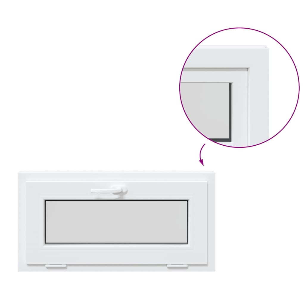 Basement Window RISOR 80x40 cm Tilt 2 Glazing White