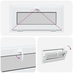 Basement Window RISOR 80x40 cm Tilt 2 Glazing White