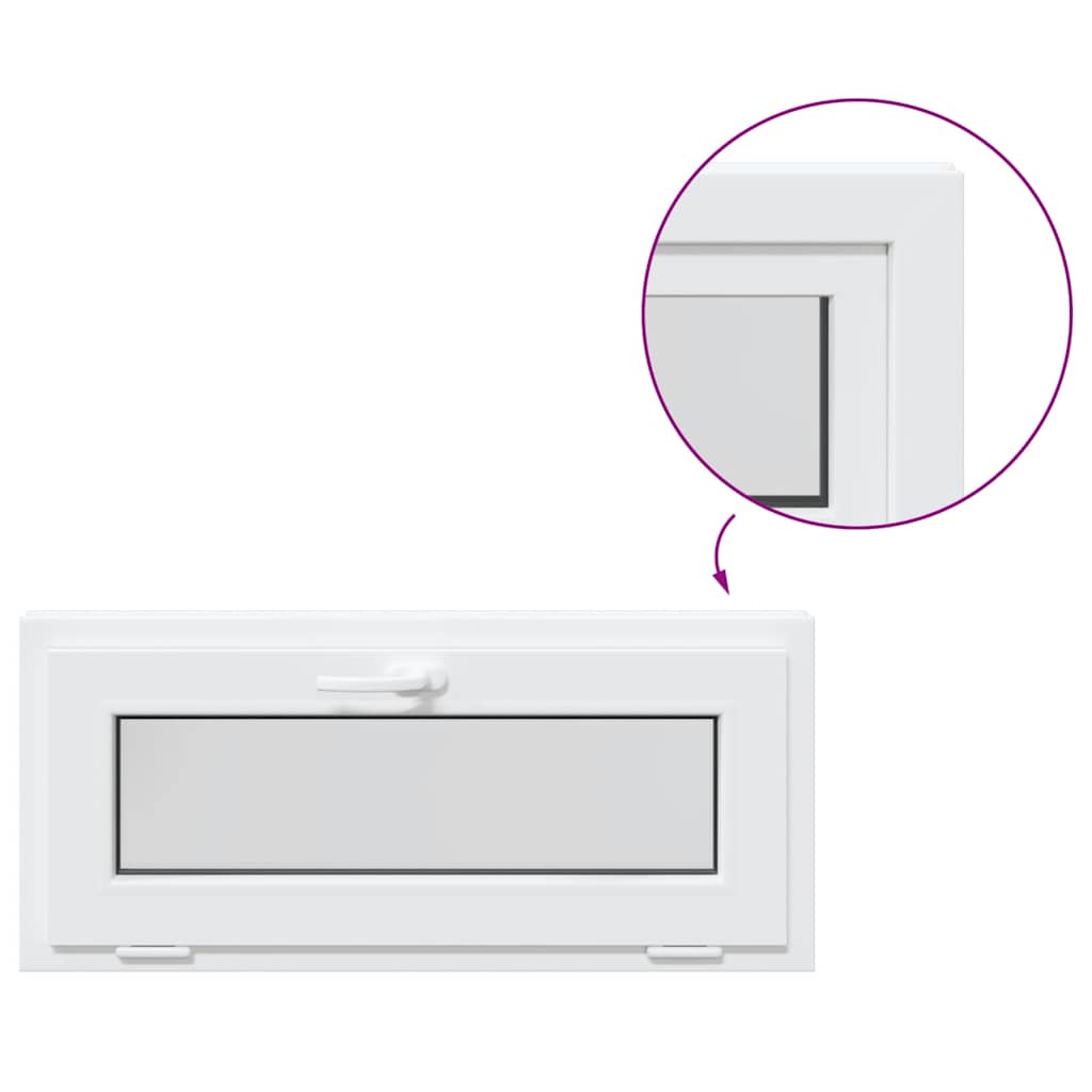 Basement Window RISOR 90x40 cm Tilt 2 Glazing White