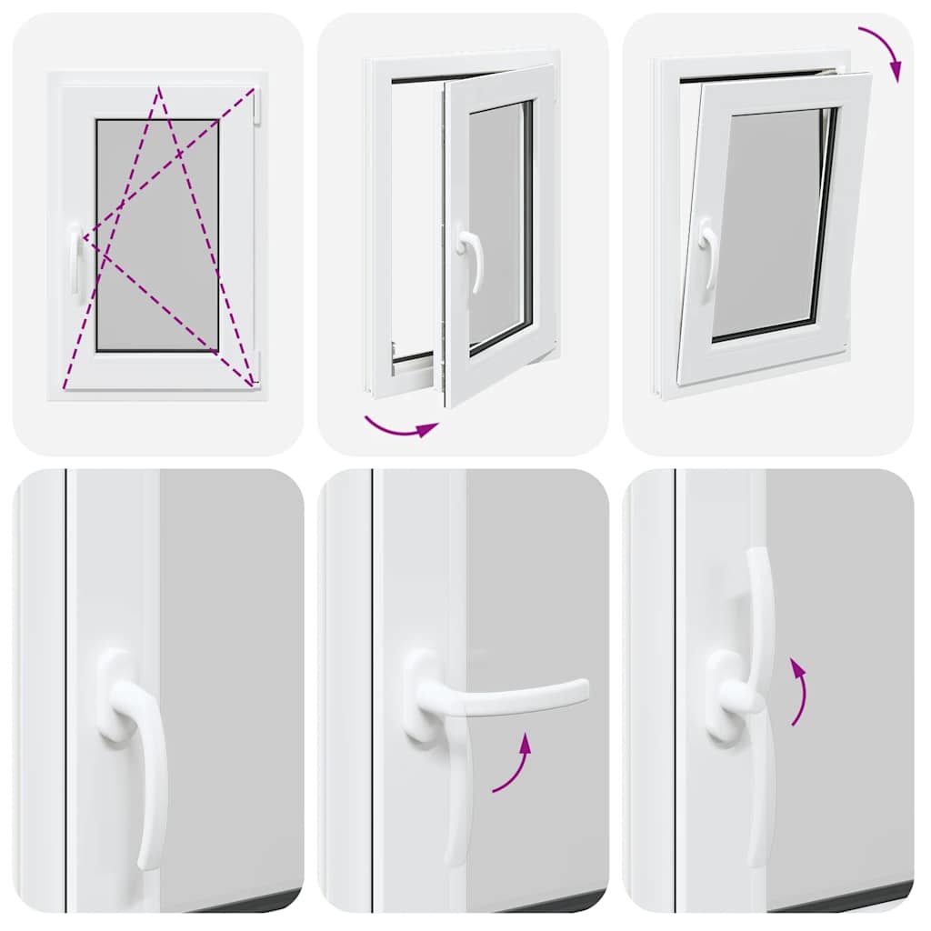 Basement Window "RISOR" 50x75 cm Tilt&Turn DIN Right White