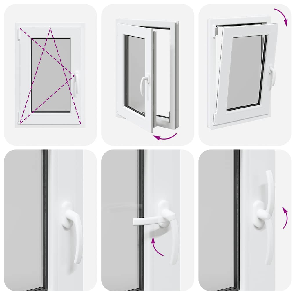 Basement Window "RISOR" 50x75 cm Tilt&Turn DIN Left White