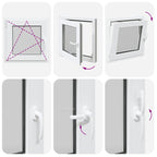 Basement Window "RISOR" 60x60 cm Tilt&Turn DIN Left White