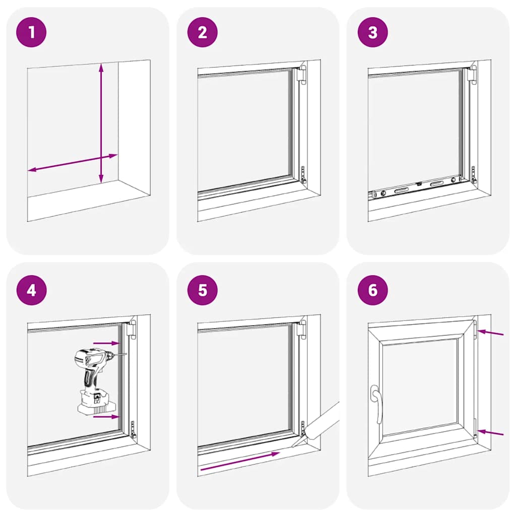Basement Window "RISOR" 60x60 cm Tilt&Turn DIN Left White