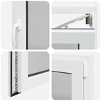 Basement Window "RISOR" 80x50 cm Tilt&Turn DIN Right White