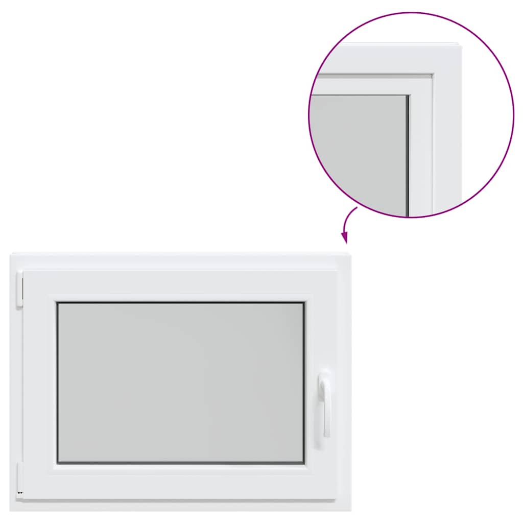 Basement Window "RISOR" 80x50 cm Tilt&Turn DIN Left White