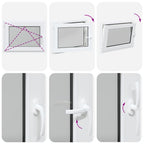 Basement Window "RISOR" 80x50 cm Tilt&Turn DIN Left White