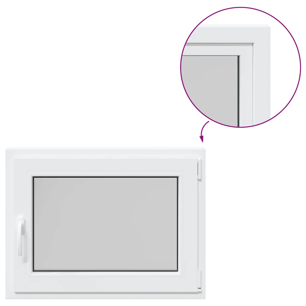 Basement Window RISOR 80x60 cm Tilt&Turn DIN Right White