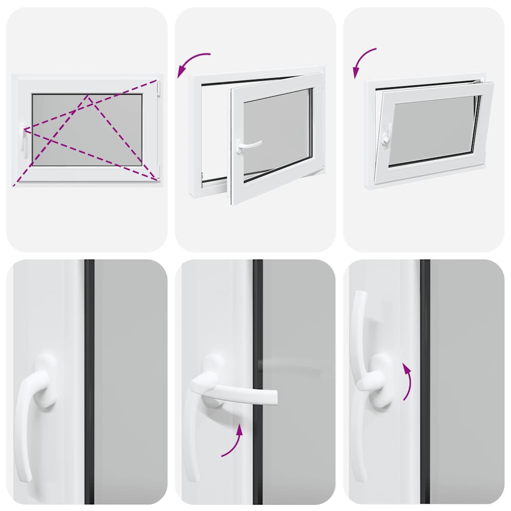 Basement Window RISOR 80x60 cm Tilt&Turn DIN Right White
