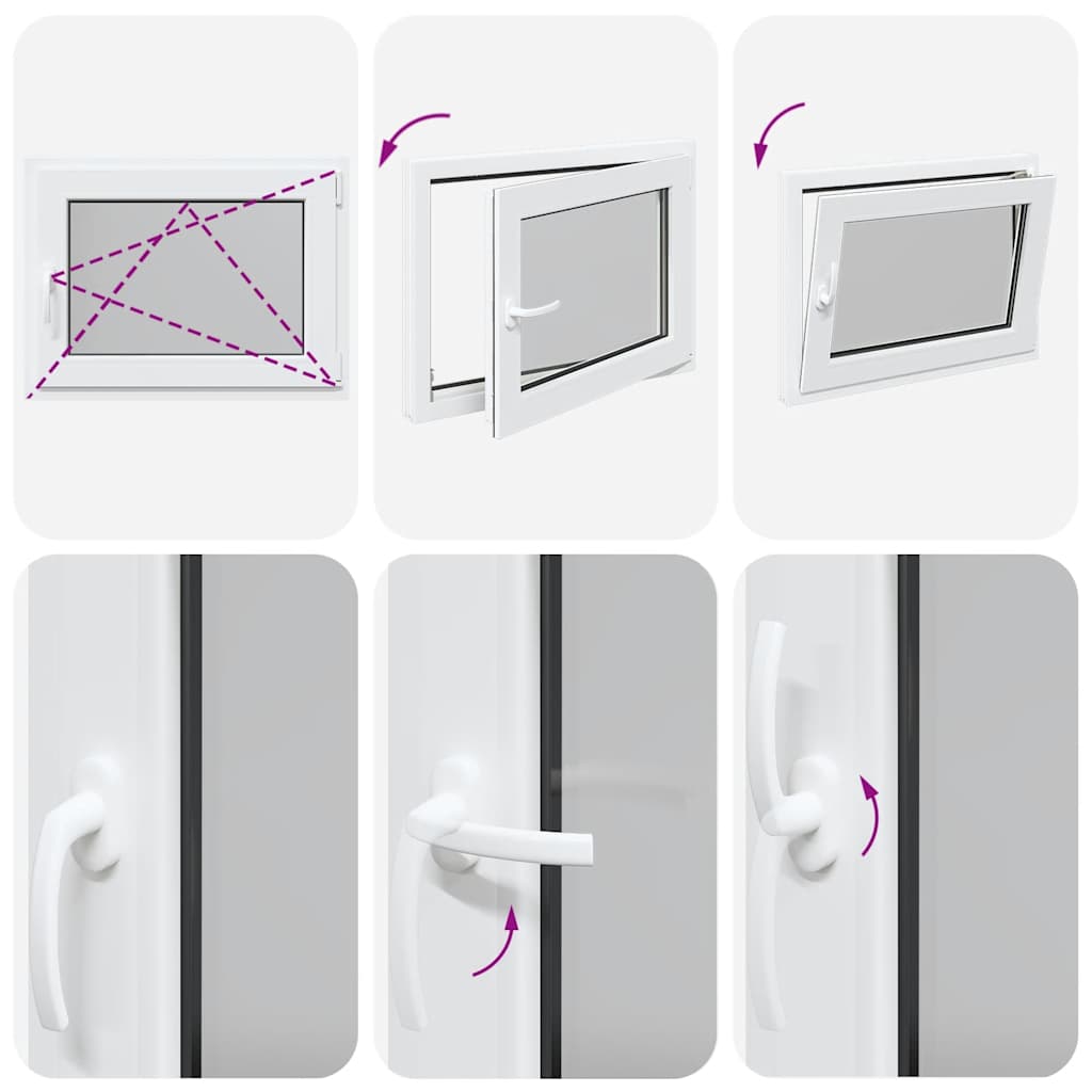 Basement Window "RISOR" 80x70 cm Tilt&Turn DIN Right White